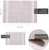 BIOINLIVING Placemats Set of 4 for Dining Table Washable Square Vinyl Placemat Non-Slip Heat Resistant Kitchen Striped Table Mats Easy to Clean 18 x 12 Inch, Beige