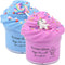 2 Pack Butter Slime Pink Purple Colors Blue Candy Slime with Slices, Birthday Gift Cotton Mud Premade Slime Kit Scented DIY Sludge Toys Gift for Girl Boy, 2 Pack(100ML Each *2)