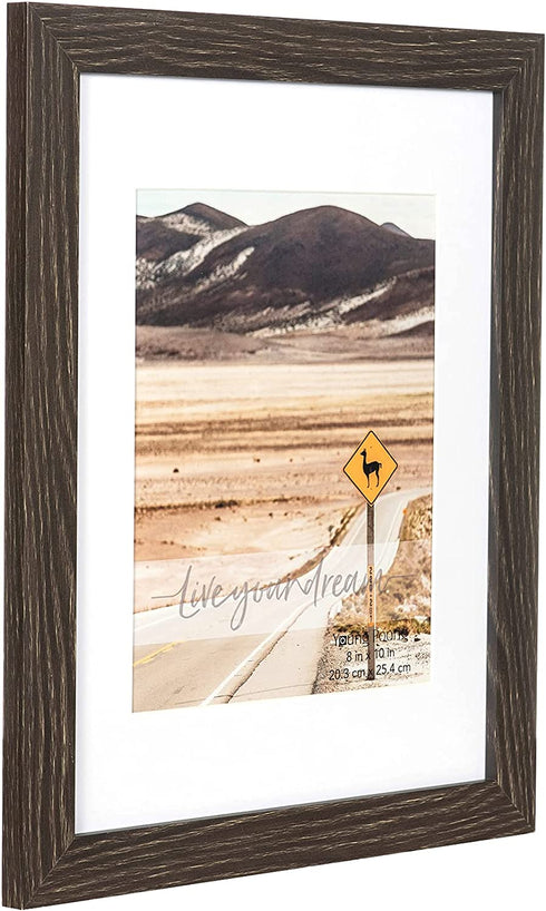 YOUNG POONG 11x14 Rustic Picture Frame for Table-Top Display and Wall Mounting Photo Frame(11x14-2Pack,Black)