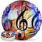 XUTAI Drink Coasters Custom Stone Music Note Coaster Ceramic with Cork Backing 4 Pack Sets for Birthday Housewarming Room Decor Holiday Party