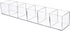 Clear Drawer Organizer, Dedoot 6 Compartments Acrylic Organizer Durable Plastic Square Cube Storage Bin for Makeup, Jewelry, Pen, Small Items, 15x2.5x2.6inches