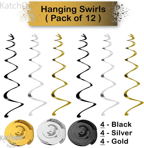 Gold 2022 Balloons Numbers Set - 40 Inch, Hanging Swirls and Pompoms | Graduation Party Decorations 2022 | Black and Gold Graduation Decorations 2022 | Graduation Balloons, Class of 2022 Decorations