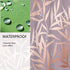 Pink Shower Curtain Rose Gold Tropical Leaves on Purple Background Modern Luxury Bathroom Shower Curtains Fabric Waterproof with Hooks, 72" x 72"