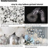Beaumode DIY All White and Silver Balloon Garland Kit for Balloon arch Winter Wonderland Snowflake Christmas NYE Party Wedding 1ST Birthday Snowman Party backdrop Decoration (Silver and White)