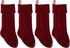 Kunyida 14" 4PCS Unique Burgundy Knit Christmas Stockings,Style2