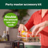 Philips Kitchen Appliances Party Accessory Kit with Double Layer Rack and Basket divider, Philips Airfryer XXL models, Silver