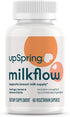 UpSpring Milkflow Breastfeeding Supplement Capsules with Moringa & Blessed Thistle | Fenugreek-Free | Lactation Supplement to Promote Healthy Breast Milk Supply | 60 Capsules