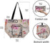 ALAZA Eiffel Tower Pink Flowers Bicycl French Paris Reusable Handle Grocery Tote Bag Foldable