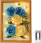 FUNHOKO Artificial Flowers Wall Art for Home Decor with LED Lights Hanging on Photo Frame.Modern Indoor Home Decoration for Both Table and Wall in Living Room,Bedroom,Bathroom, Kitchen.House Decor L11?xW4.3?xH1.2?(HOM02)