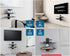 Fenge 2 Tiers Av Shelf Wall Mount Shelf Black Bracket Stand for AV Receiver Component Xbox Cable Boxes Gaming Systems