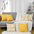 6 Pack Yellow Throw Pillow Covers Modern Decorative Throw Pillow Case Yellow Cushion Case for Room Bedroom Room Sofa Chair Car, Yellow and White, 18 x 18 Inch
