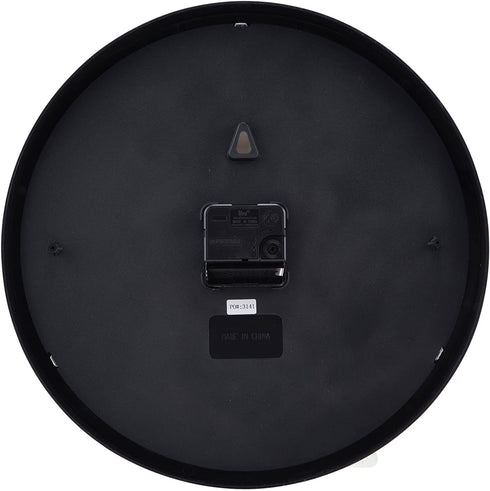 Tempus® TC6236RF Contemporary Commercial Wall Clock with Frame and Quartz Movement, 13", Black