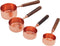 Measuring Cups Set, TeenGo Stainless Steel Copper Measuring Cups Set for Dry, Liquid Ingredients with Wooden Handle Used for Cooking & Baking