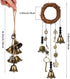 2 Pieces Witch Bells Protection Door Hangers Witch Wind Chimes Wreath Handmade Hanging Witch Bells Wiccan Magic Wind Chimes for Home Door Doorknob Witchcraft Decorations (Novel Style)