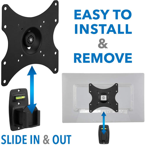 Mount-It! Locking TV Wall Mount, Full Motion TV Mount with Anti-Theft Lockable Quick Release VESA Head, Fits VESA 100, 200 and 400, 44 Lbs Capacity