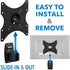 Mount-It! Locking TV Wall Mount, Full Motion TV Mount with Anti-Theft Lockable Quick Release VESA Head, Fits VESA 100, 200 and 400, 44 Lbs Capacity