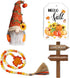 Fall Decor - Fall Tiered Tray Decor - Fall Plush Gnome - Fall Wood Bead Garland - Happy Fall Wooden Sign - Pumpkin Spice Corn Maze Sign - Rustic Farmhouse Home Autumn Thanksgiving Harvest Decor