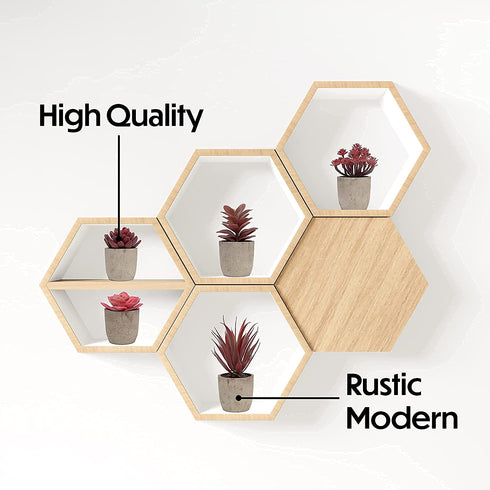 5 Small Fake Plants for Living Room Decor Realistic Mini Artificial Plants & Flowers, Potted Fake Plants Bedroom Aesthetic Bathroom Shelf or Indoor Home Office Desk Faux Succulent Plants Pot Bulk