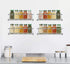 Urban Deco Wall Mounted Spice Rack for wall Space Saving Cabinet Spice Organizer For kitchen, Pantry Spice Jar Organizer Hanging Steel Spice Storage (Silver-4pcs)