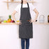 Tosewever 2 Pieces Kitchen Cooking Aprons, Cotton Polyester Blend Adjustable Bib Aprons with 2 Pockets for Women Men Chef Chef (Navy/Black Stripes, 2)