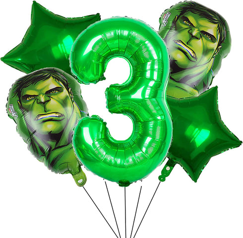 Superhero The Incredible Hulk 3rd Birthday Decorations Green Number 3 Balloons 32 Inch | The The Incredible Hulk Birthday Balloons for Kids Birthday Baby Shower Decorations (The Hulk 3rd Birthday)