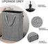 ZERO JET LAG Slim Laundry Hamper Handles Collapsible Laundry Basket Thin Dirty Clothes Basket Narrow Laundry Bag Foldable Dirty Hamper 45L (21 inches,Dark Grey)