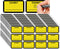 Legal Exhibit Stickers 1.65 X 1 Inches Fluorescent Exhibit Labels - Yellow Color-Coded Exhibit Labels Blank File Folder Labels Tabs for Offices Courts Legal Documents Report Dividers 300 Pcs