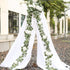 CEWOR 3 Packs Artificial Eucalyptus Garland Greenery Silk Eucalyptus Leaves Vines Faux Silver Dollar Eucalyptus Plants for Wedding Party Home Decoration