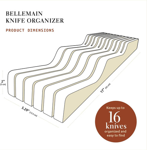 Bellemain 100% Pure Bamboo in Drawer Knife Block , Knife Organizer