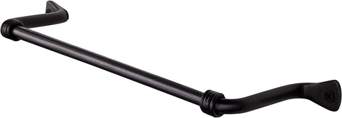 RTZEN Elegant Bathroom Hand Towel Holder - Fancy Wrought Iron Kitchen Towel Bar Wall Mount Rod - Matte Black Towel Hanger for Home Kitchen or Office - 13" Rack Fits 10" Hand Towels (Small)