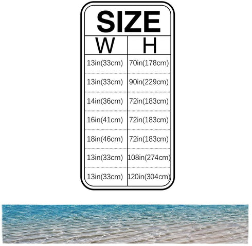 Blue Yellow Cotton Linen Table Runner Dresser Scarf Tropical Sandy Beach Clear Sea Water Non-Slip Burlap Rectangle Table Setting Decor for Wedding Party Holiday Dining Home, 13x70 Inches Long