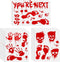 Halloween Decorations 112PCS Halloween Window Clings, 12 Sheets Bloody Handprint Footprint Skull Blood Decor Floor Clings, Spooky Window Stickers Decal for Haunted House Halloween Party Decorations