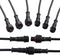 Augiimor 5 Pairs 3 Pin Waterproof Electrical Connector Pigtail Plastics Waterproof IP65 Male Female Connection Cable (3 Pin, Big Size)