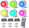 EverBrite Tap Light, Push Light, LED Puck Lights with 12 RGB Colors, Wireless Touch Light Under Cabinet, 80 Lumens Night Light for Closet, Bedroom, Wall, Classroom, 18 AAA Batteries Included, 6-Pack