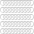 AKIRO 50 Pcs Nickel Key Rings, 25mm Keyring Split Ring Metal Key Holder Pocketed Clasps Connectors, Heavy Duty Metal Key Chain Ring