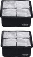 witice Large Ice Cube Trays Silicone (2.5-Inches) - Whiskey Ice Cube Mold, With Easy Release Ice Cubes for Whiskey and For Cocktail,Food Grade (Black 2 Tray)