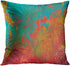 Britimes Throw Pillow Covers 18x18 Inches Home Decor Set of 4 Pillow Cases Decorative for Bed Sofa Cushion Couch Outdoor Turquoise Pillowcases (Teal and Orange) €¦