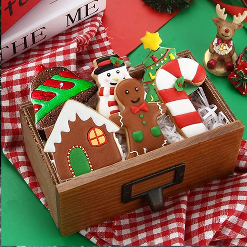 Hibery 15 Pcs Christmas Cookie Cutters, Holiday Cookie Cutters Including Snowman, Gingerbread, Christmas Tree, Snowflake Gingerbread Cookie Cutters Christmas Shapes and More