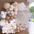 126PCS Boho Brown Dusty Rose Pink Nude Ivory White Baby Shower Balloons Balloon Garland Arch Kit, Teddy Bear Jungle Safari Baby Shower Birthday Party Decorations Supplies for Boy Girl