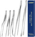 5 Pcs Kitchen Fine Tweezer Tongs, Stainless Steel Food Tweezers Set, Professional Kitchen Long Tweezer for Cooking,Repairing,Sea food,BBQ,Multi-use(12"and 6.3")