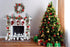 RECUTMS Christmas Garland with Lights Pine Cone Garland Lights Xmas LED Garland for Home Fireplace Mantel Holiday Party Decorations ?Red Flower?