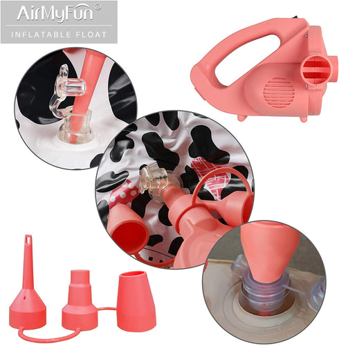 AirMyFun Electric Air Pump, Quick Inflate & Deflate for Inflatable Cushions, Pool Floats, Air Mattress, Portable Pumps Travel & Indoor Use