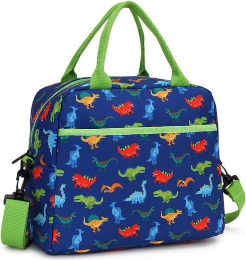 Lunch Bag for Boys, Insulated Lunch Box Bag Cute Dinosaur Thermal Lunch Tote with Removable Shoulder Strap, VONXURY