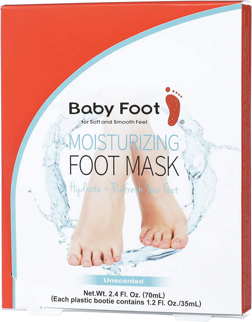 Baby Foot Moisturizing Foot Mask - NON PEELING 15-Minute Treatment – Unscented- Perfect Foot Care Moisturizer for Men & Women- Maintain super smooth, Hydrated and soft feet