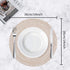 homing Round Placemats Set of 6 for Dining Table Woven Heat Resistant Anti-Slid Cotton Kitchen Table Mats 14 Inch, Easy to Care, Mixed Color, Beige