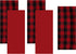 St. Nicholas Square Kitchen Dish Towels Set of 5 - Buffalo Plaid Red and Black Check and Solid Red for The Christmas Holidays, 16.5 x 26, Cotton Construction