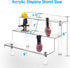 Grarry Acrylic Display Stands, 2 Pack Clear Acrylic Risers Display Shelves for Amiibo Pop Figure, 3 Tier Cupcake Dessert Stand, Makeup Perfume Organize, Collectibles Shelf for Cabinet, Countertops