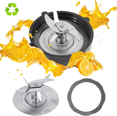 JOYSOG Stainless Cutter Blade Bottom Base Cap Gasket for Oster Pro 1200 Blender Replacement Parts,Jar Base Bottom Cap and Blender Blade and Gasket Set