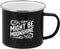 Enamel Camping Coffee Mug "Might Be Moonshine" Large Tin Cup, 15 Ounce (Midnight Black)