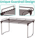 HapiRm Stackable Cabinet Shelf Kitchen Cabinet Organizers and Storage,Kitchen Pantry Shelves Organizer,Safety guardrail Kitchen Counter Bedroom Bathroom Accessories,Stainless Steel,2 Pack,Bronze